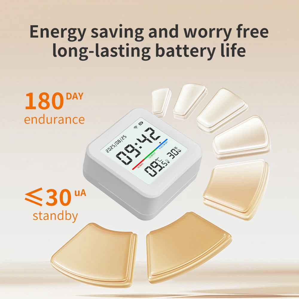 Wifi 2.4G Temperature and Humidity Sensor Smart Home Tuya App Remote Monitoring Home Automation