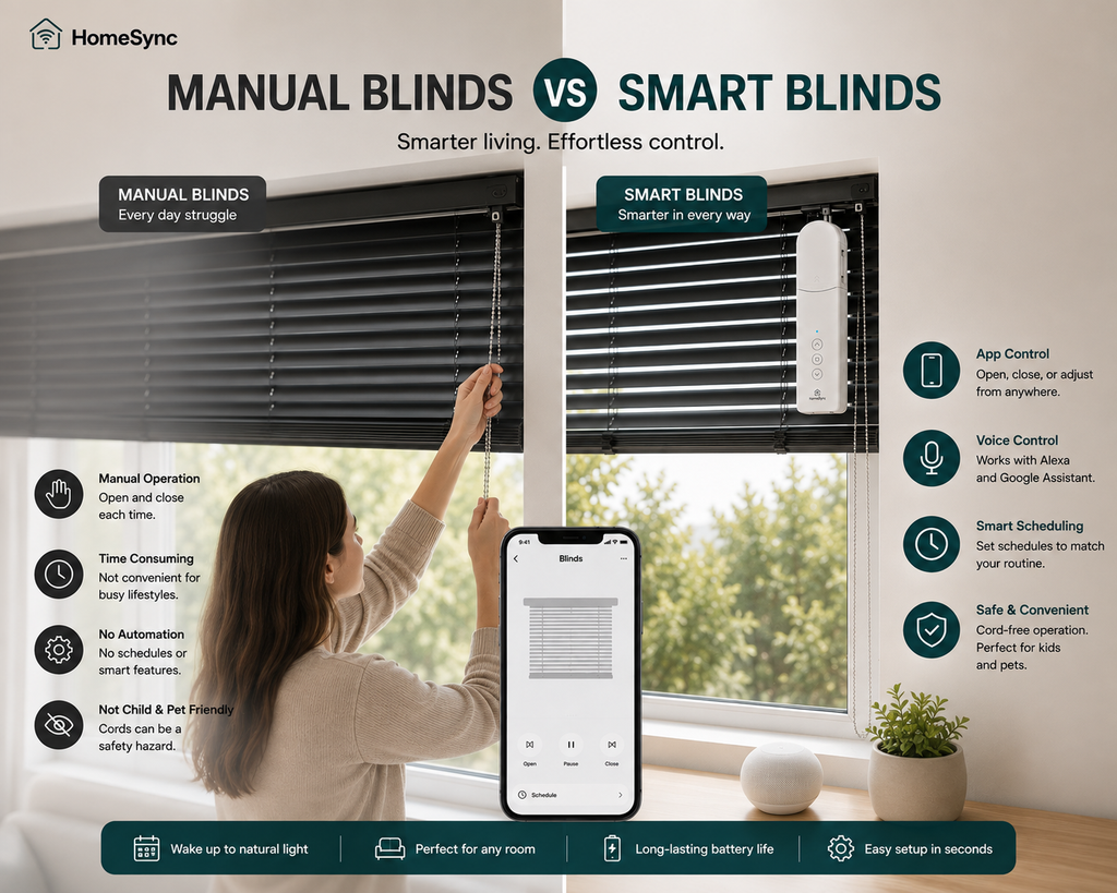 HomeSync™ Smart Blind Motor | Automate Your Existing Blinds