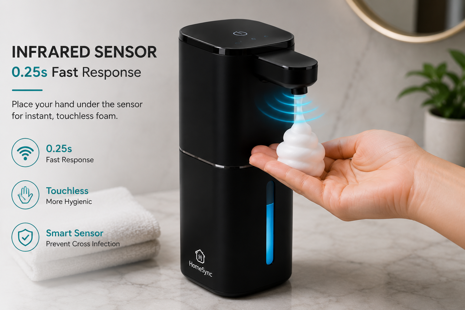 HomeSync™ PureFoam Pro Automatic Soap Dispenser