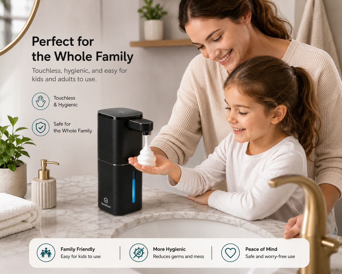HomeSync™ PureFoam Pro Automatic Soap Dispenser – Foam & Gel Options