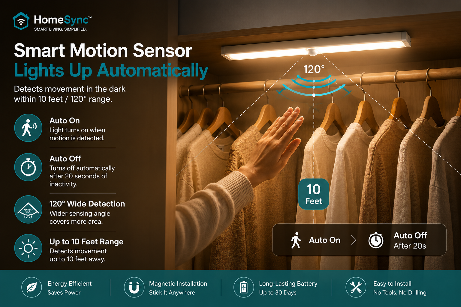 HomeSync™ GlowSense Motion Sensor Light