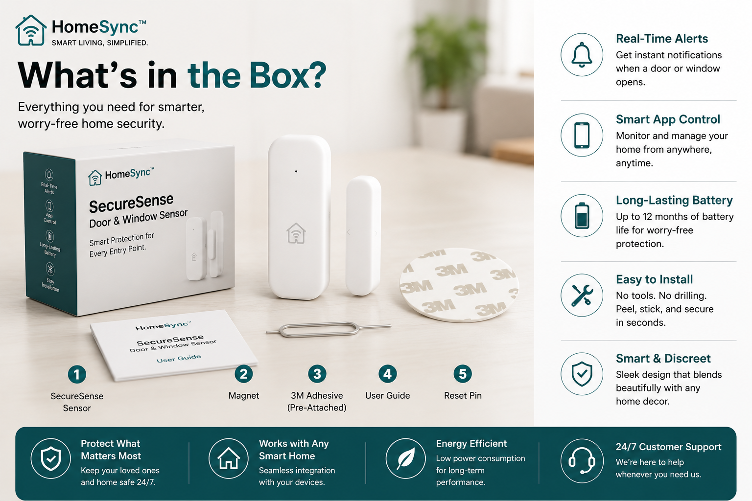 HomeSync™ SecureSense Door & Window Sensor