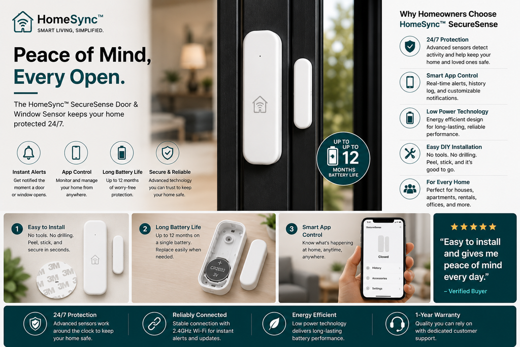 HomeSync™ SecureSense Door & Window Sensor