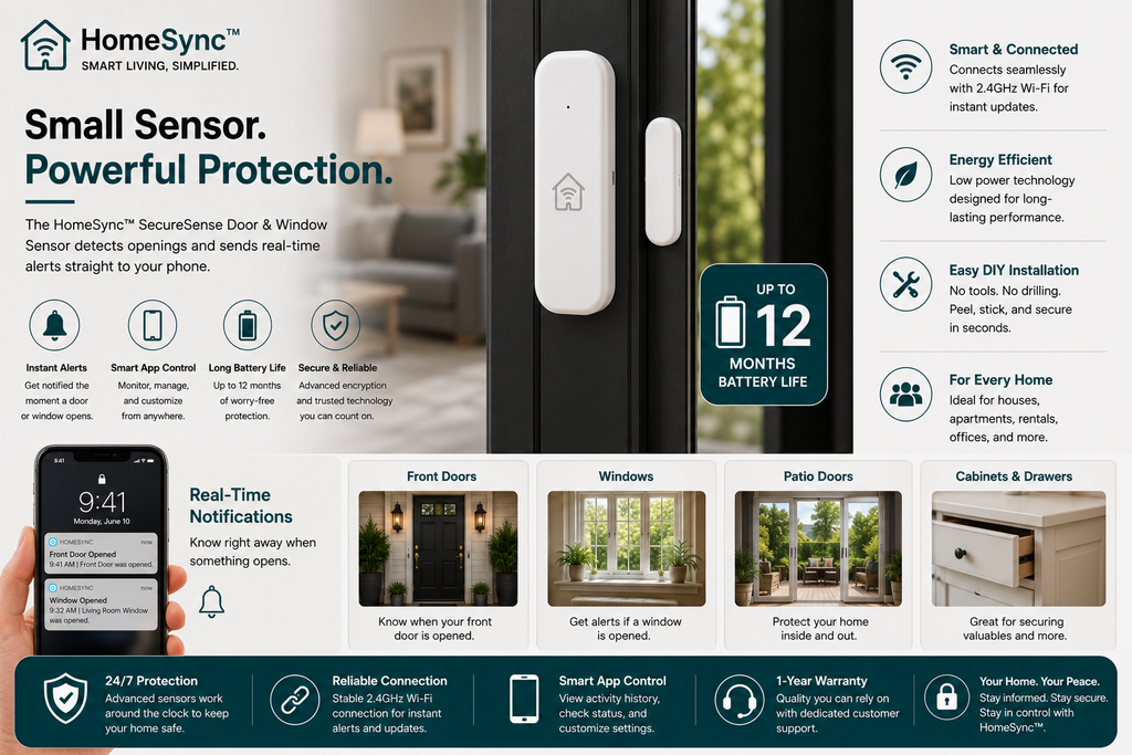 HomeSync™ SecureSense Door & Window Sensor