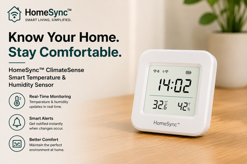 HomeSync™ ClimateSense Smart Temperature & Humidity Sensor