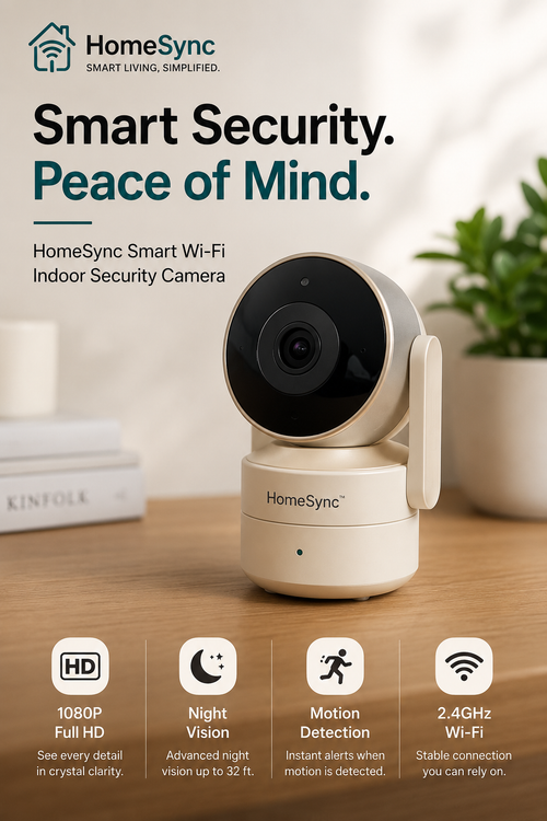 HomeSync Smart Wi-Fi Indoor Security Camera