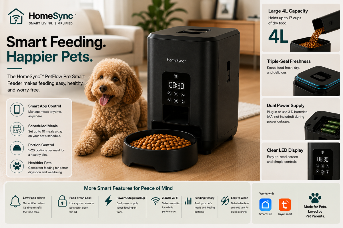 HomeSync™ PetFlow Pro Smart Feeder