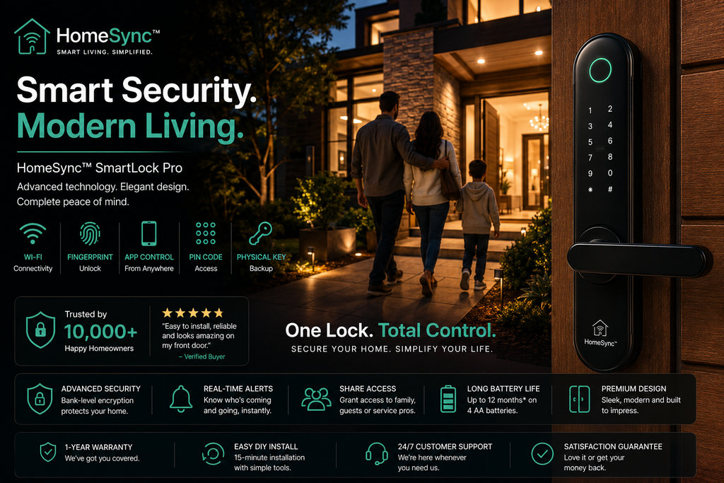 HomeSync™ SmartLock Pro – Smart Door Lock