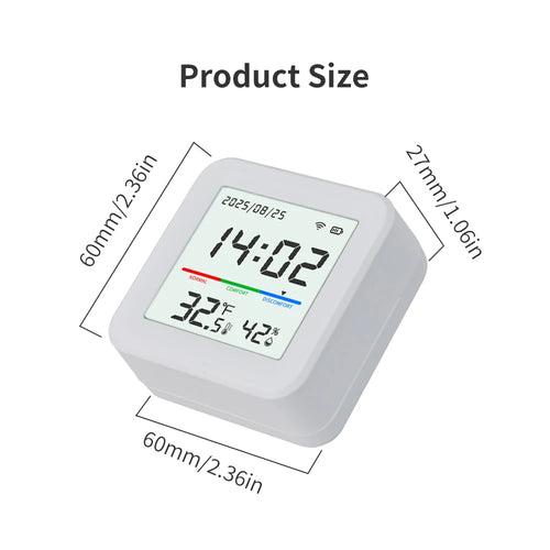 Wifi 2.4G Temperature and Humidity Sensor Smart Home Tuya App Remote Monitoring Home Automation