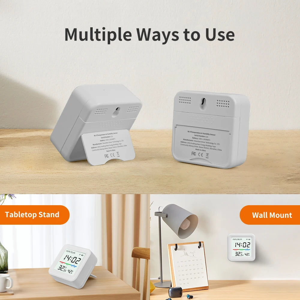 Wifi 2.4G Temperature and Humidity Sensor Smart Home Tuya App Remote Monitoring Home Automation