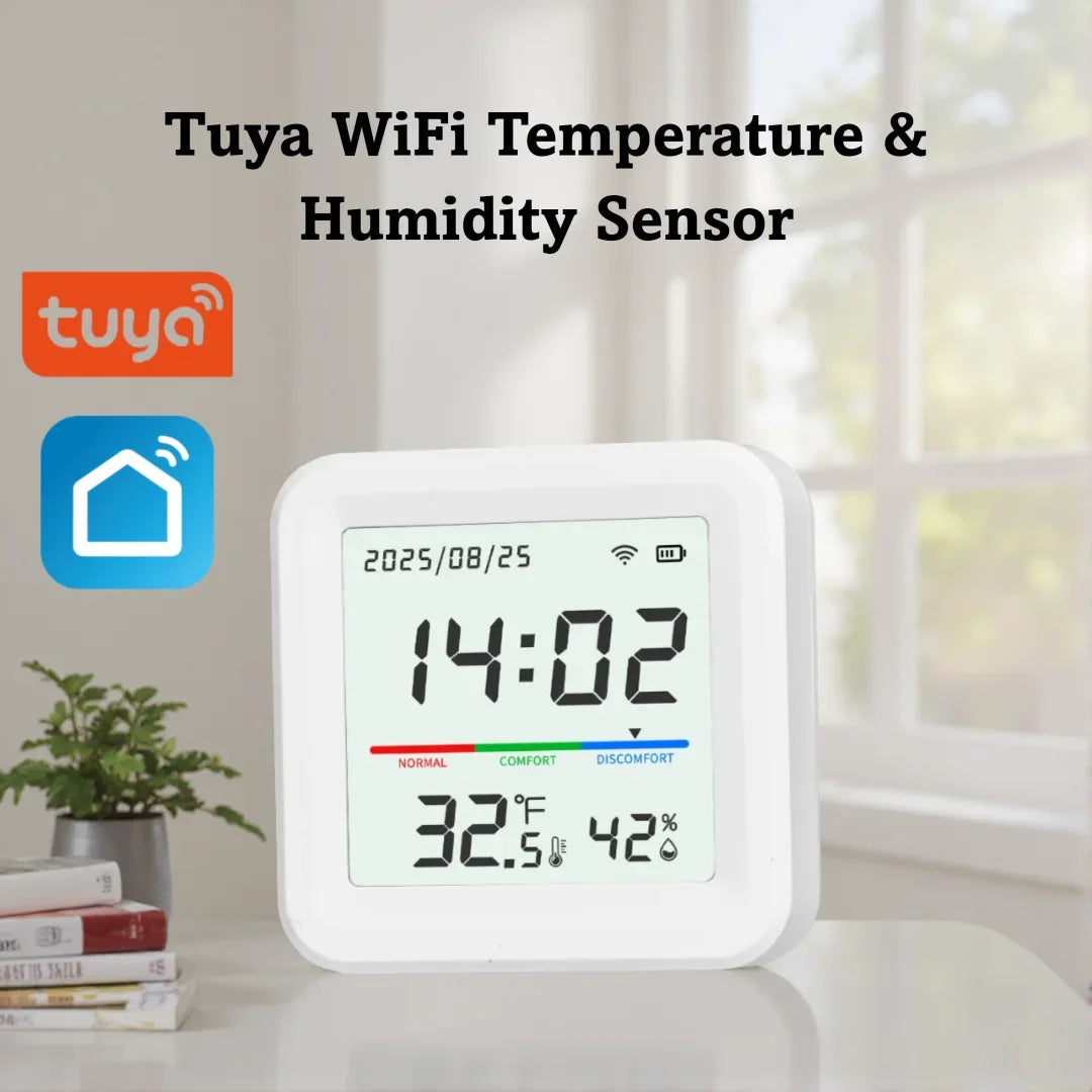 Wifi 2.4G Temperature and Humidity Sensor Smart Home Tuya App Remote Monitoring Home Automation