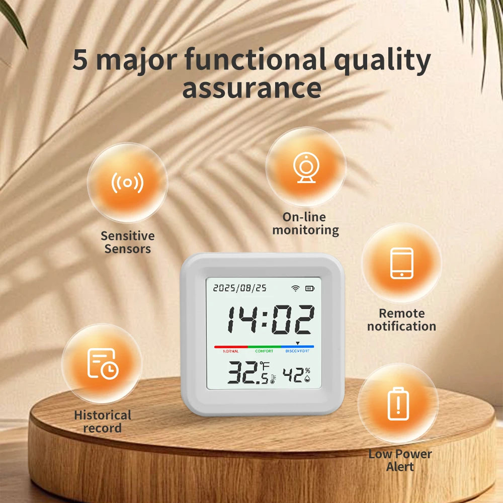 Wifi 2.4G Temperature and Humidity Sensor Smart Home Tuya App Remote Monitoring Home Automation